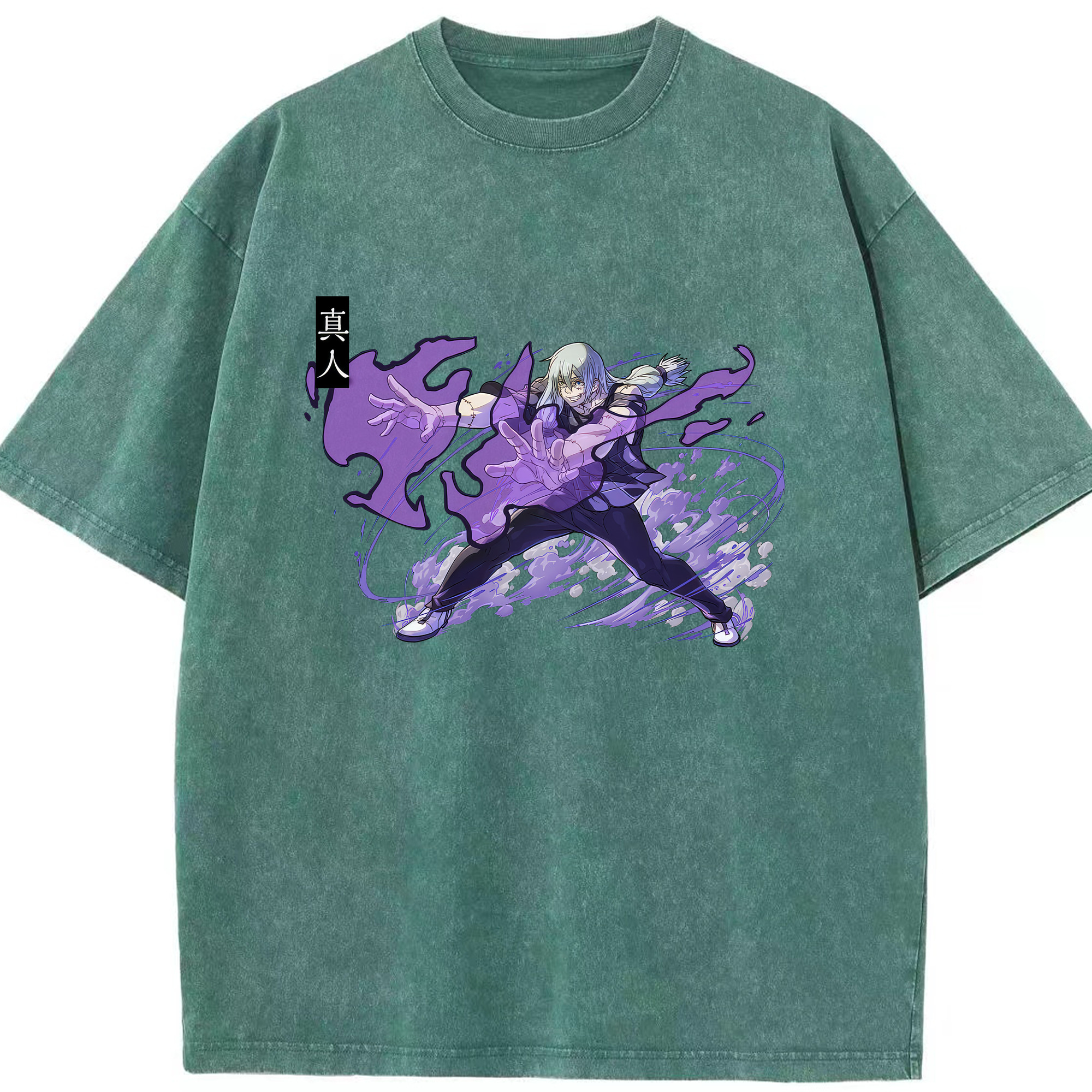 （画像用） 呪術廻戦 Jujutsu Kaisen 綿100% ヴィンテージ風 半袖Tシャツ（フロントプリント）